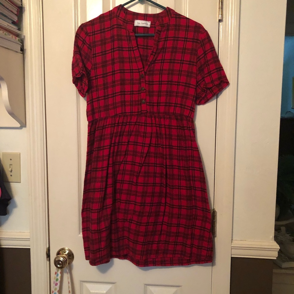 Flannel boutique dress